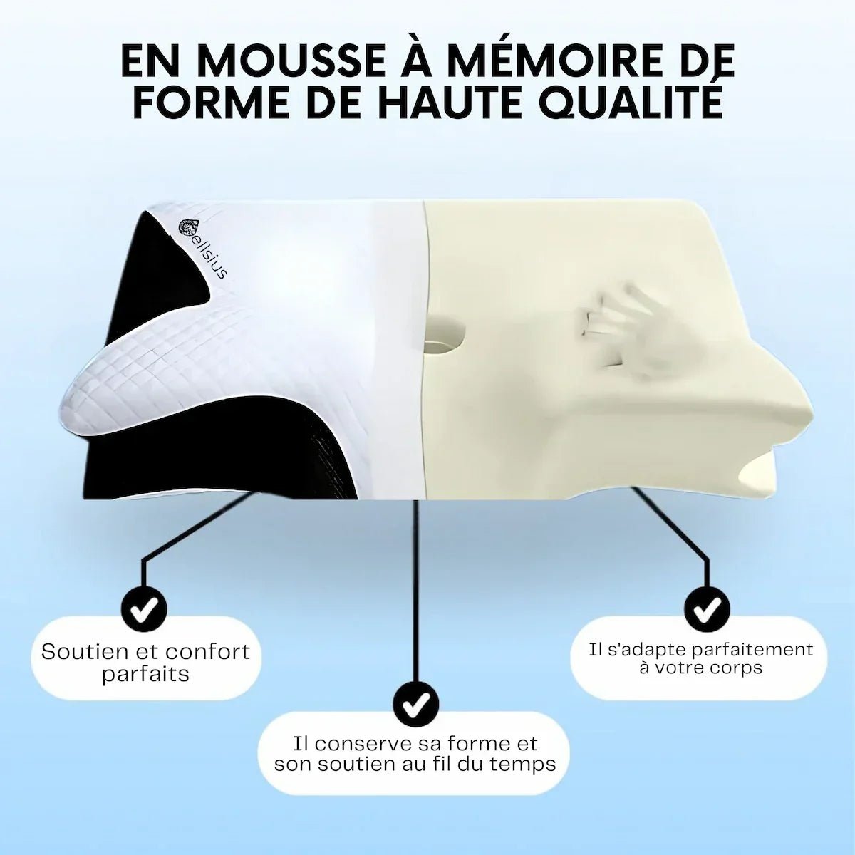 Coussin d’Alignement Cervical Cellsius - Le secret du dormeur latéral et dorsal - FR - CELLSIUS.