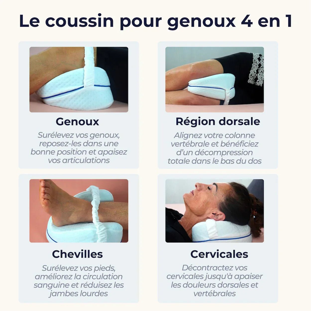 Coussin Orthopédique Genoux Cellsius - Le secret d'un sommeil sans douleur - FR - CELLSIUS.