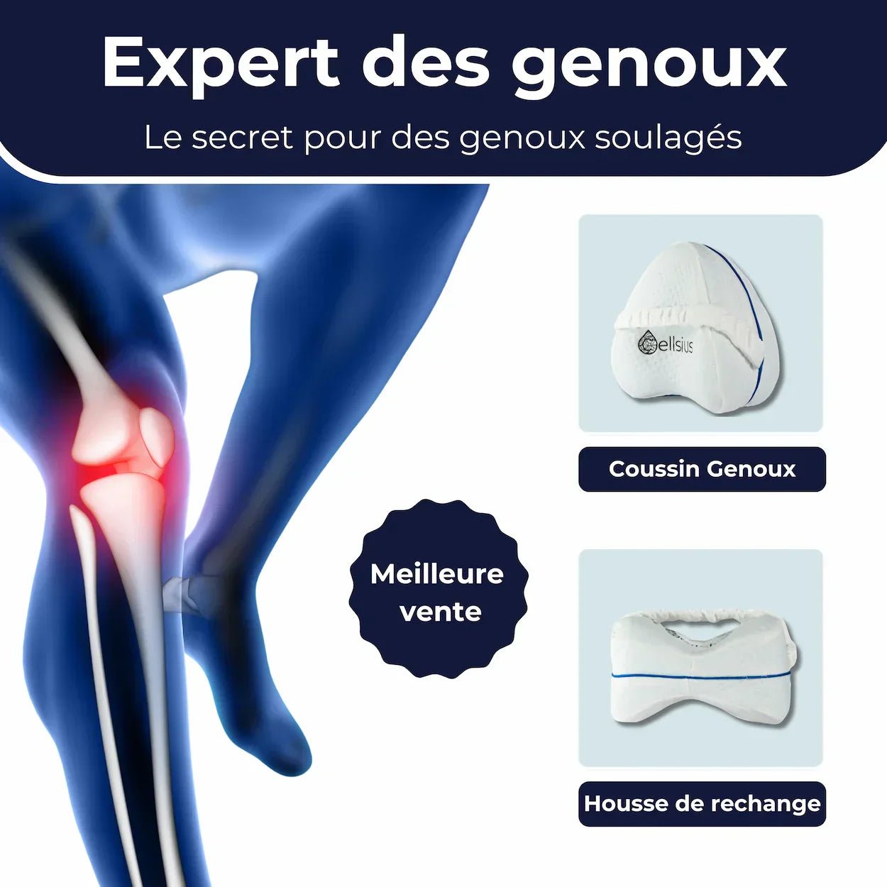 Kit Expert des genoux - Le secret pour des genoux soulagés - FR - CELLSIUS.