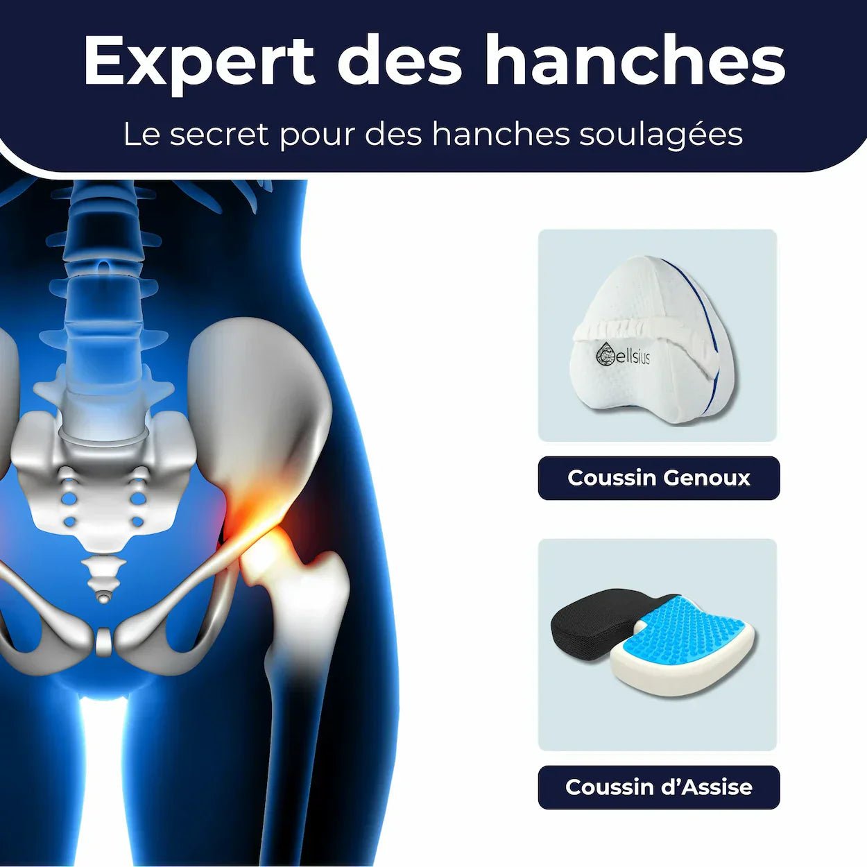 Kit Expert des hanches - Le secret pour des hanches soulagées - FR - CELLSIUS.